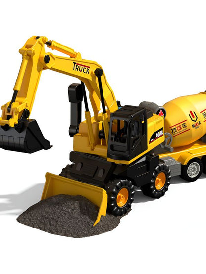Truck Digging & Cement Mixer Toy Trucks – Best Toy Construction Vehicles for Kids - LMI13946.