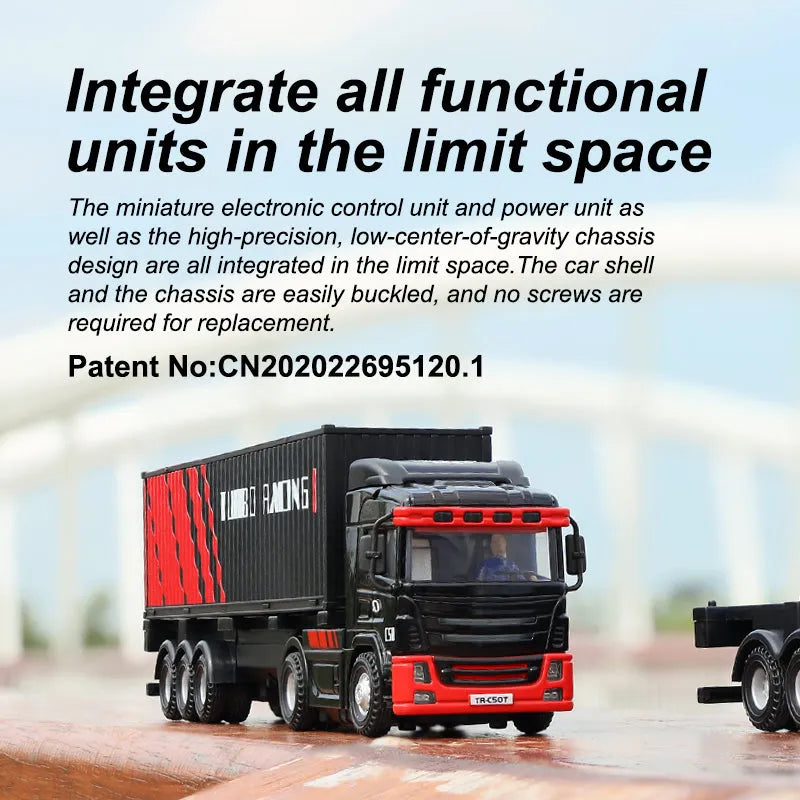1:76 C50 Remote Control Semi Truck Trailer RC Truck