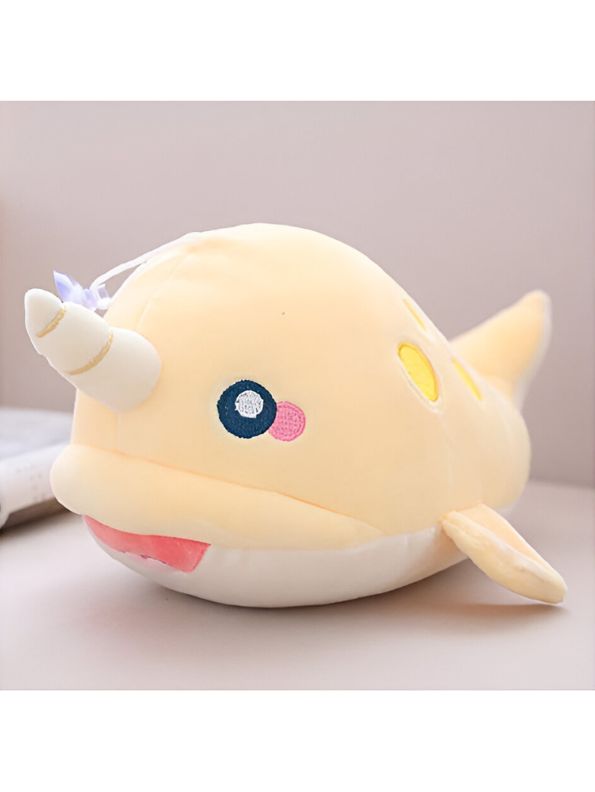 Yellow - Unicorn Whale - Super Soft Unicorn Fish Whale Plush Soft Toy for Kids Baby Boys Girls 7 inch - MS14580.