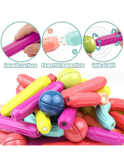 Magnetic Building Sticks Blocks Toys 80 Pcs (NXL-10)