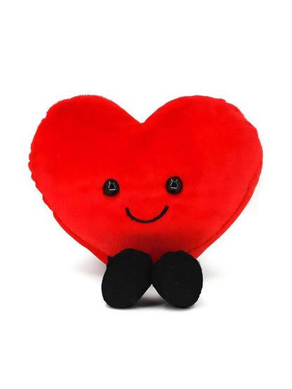 Valentine's Day Heart Plush Pillow – Adorable Red Love Cushion, Soft Toy For Boys & Girls 7 inch - MS14510.