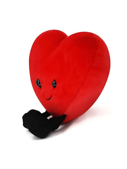 Valentine's Day Heart Plush Pillow – Adorable Red Love Cushion, Soft Toy For Boys & Girls 7 inch - MS14510.