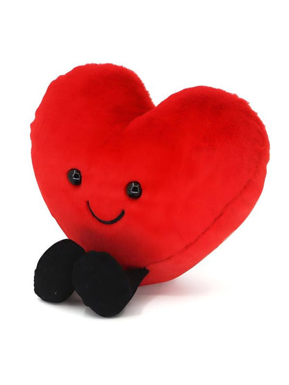 Valentine's Day Heart Plush Pillow – Adorable Red Love Cushion, Soft Toy For Boys & Girls 7 inch - MS14510.
