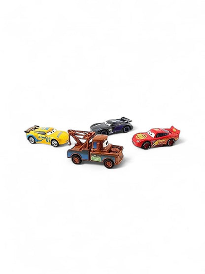 Pack of 6 McQueen Multi Colour Car Set (MS-S-24): Lightning McQueen, Flash McQueen, and Hot Wheels Collection for Real Cars 2 & 3 Fun!