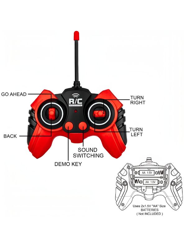 FireFlash RC Fire Truck – Remote Control Fire Truck Toy with Jet Pump, Lights & Sounds | Firefighter Rescue Vehicle for Kids - MD1809