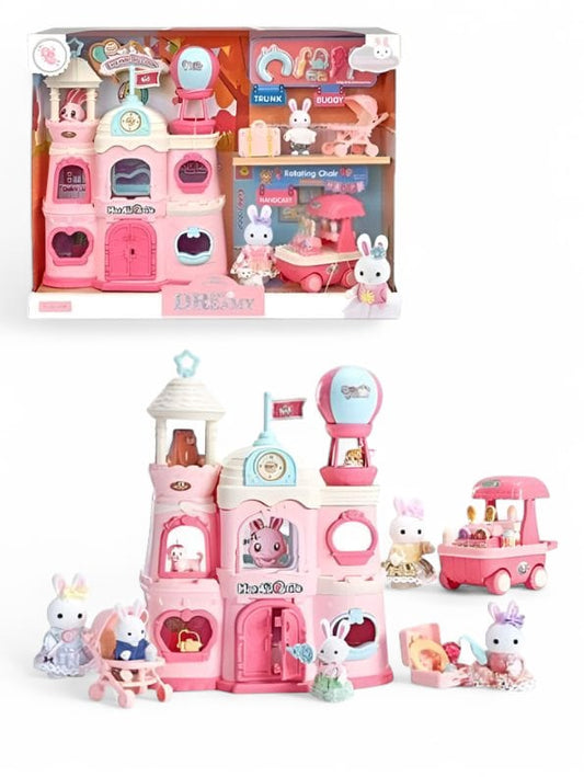 Bunny Haven Dollhouse – Cute Rabbit-Themed Playset for Kids | Adorable Mini Doll House Toy - NX13770