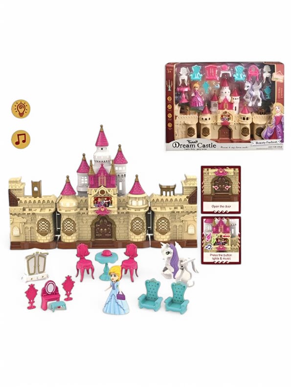 Enchanted Dream Castle – Princess Dollhouse Playset for Kids | Magical Toy Castle with Accessories - NX12097