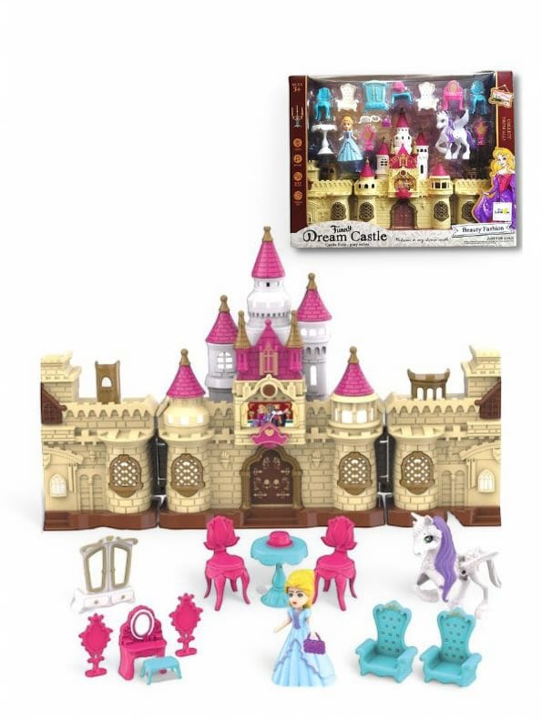 Enchanted Dream Castle – Princess Dollhouse Playset for Kids | Magical Toy Castle with Accessories - NX12097