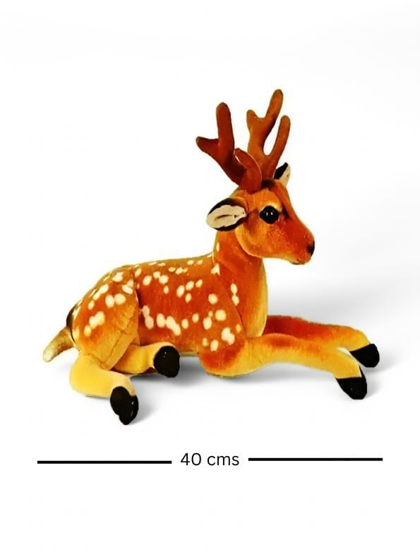 Hugsy Chital – Soft Chital Deer Plush Toy for Kids | Cute & Huggable Stuffed Animal Gift for Babies, Toddlers - MS2100