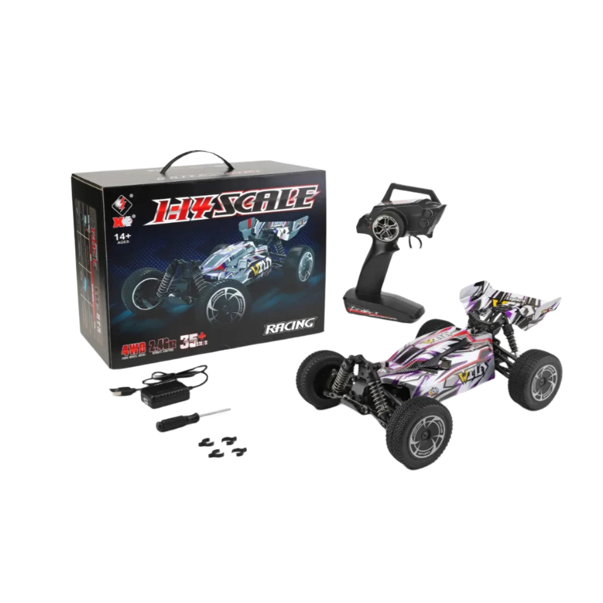 Racing RC Car 1/14 Scale 2.4GHz 4WD Brushed