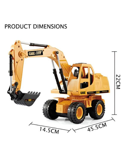 XtremeBuilder X100 Remote Control RC Excavator JCB Truck Toy with LED Flash Lights | Construction Vehicle Toy for Kids - MS14068