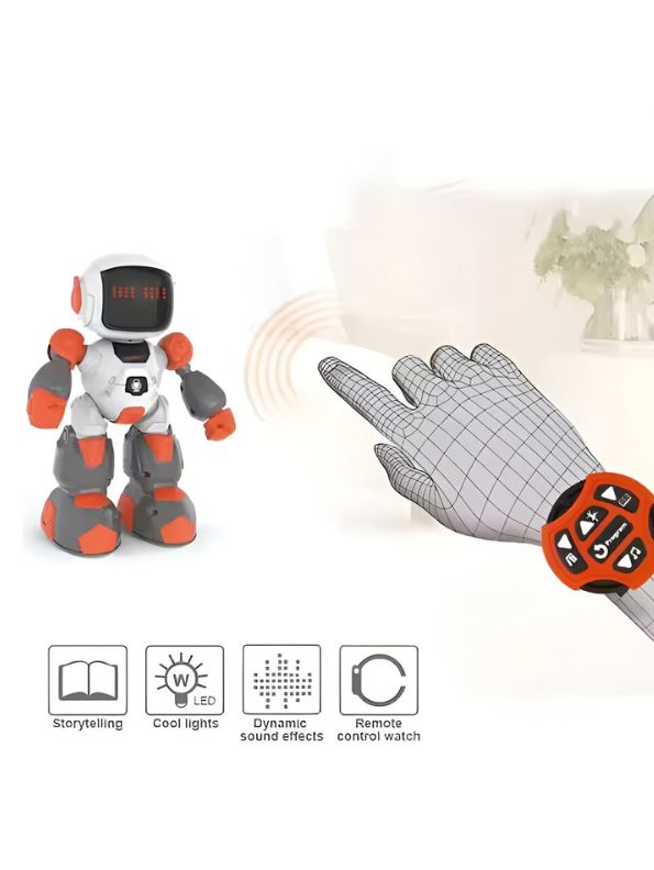 ORANGE - SoccerSense Robo – Smart Infrared Soccer Robot Toy for Kids | Gesture & Watch Control - NX11657