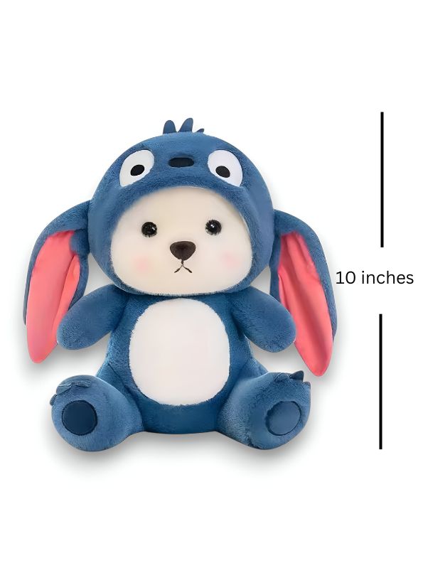 BlushBear Stitch - 10 Inch Plush Teddy Bear | Cute Strawberry Stuffed Toy | Soft Valentine’s Gift for Girls, Boys & Plush Lovers - MS14508