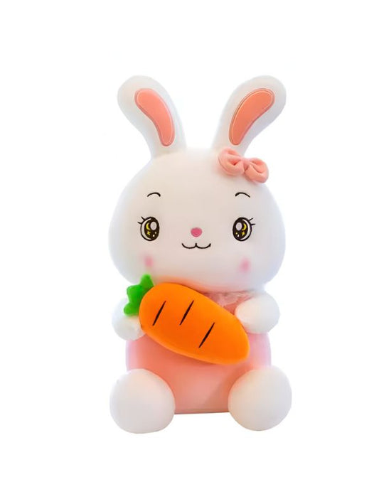 PINK - CozyCarrot Rabbit Plush – 10 Inch Soft White Bunny Pillow | Cute & Cuddly Gift for Kids - MS14150