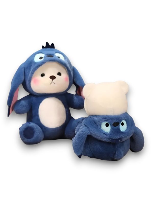 BlushBear Stitch - 10 Inch Plush Teddy Bear | Cute Strawberry Stuffed Toy | Soft Valentine’s Gift for Girls, Boys & Plush Lovers - MS14508