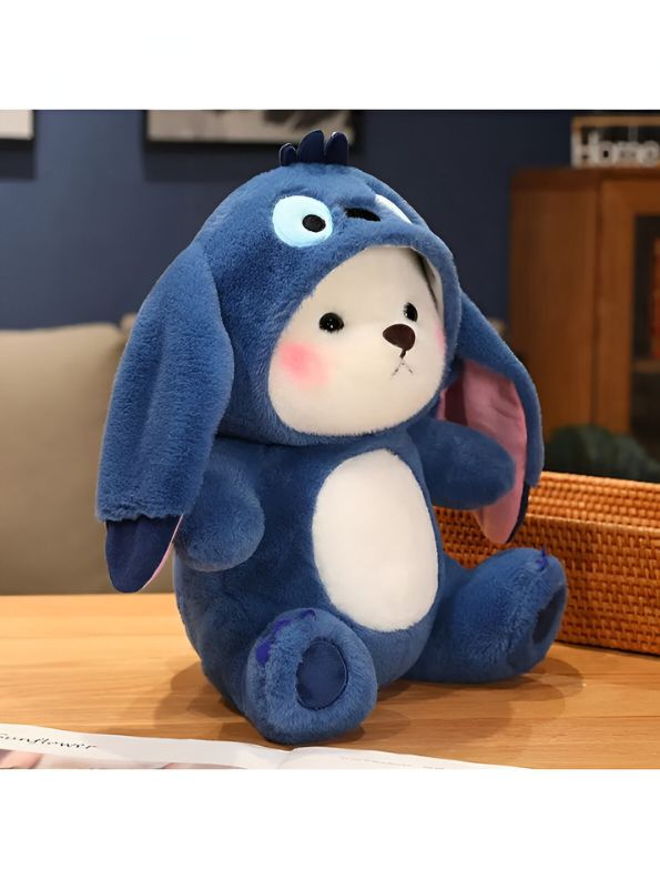 BlushBear Stitch - 10 Inch Plush Teddy Bear | Cute Strawberry Stuffed Toy | Soft Valentine’s Gift for Girls, Boys & Plush Lovers - MS14508