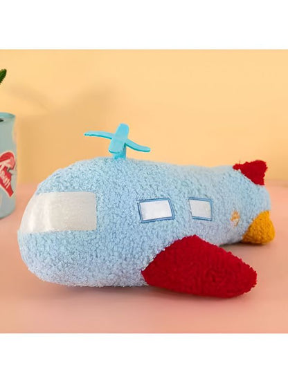 AirPaws Plush Spaceship Cushion – Soft & Cozy Stuffed Airplane Toy for Kids, Pets & Room Decor - MS14186