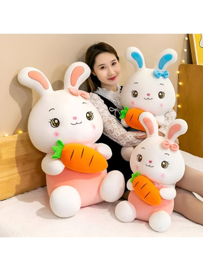 PINK - CozyCarrot Rabbit Plush – 10 Inch Soft White Bunny Pillow | Cute & Cuddly Gift for Kids - MS14150