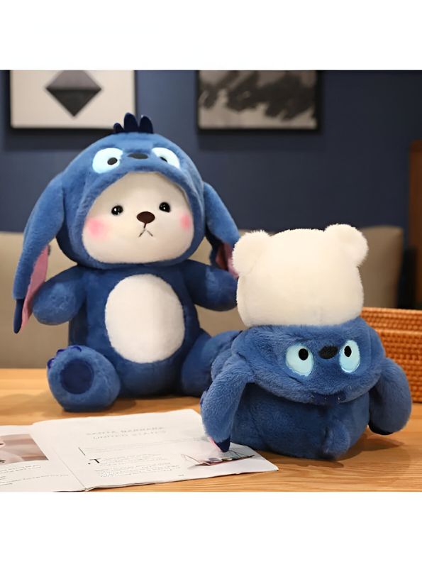 BlushBear Stitch - 10 Inch Plush Teddy Bear | Cute Strawberry Stuffed Toy | Soft Valentine’s Gift for Girls, Boys & Plush Lovers - MS14508