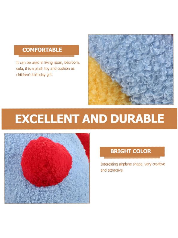 AirPaws Plush Spaceship Cushion – Soft & Cozy Stuffed Airplane Toy for Kids, Pets & Room Decor - MS14186