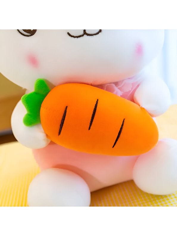 PINK - CozyCarrot Rabbit Plush – 10 Inch Soft White Bunny Pillow | Cute & Cuddly Gift for Kids - MS14150