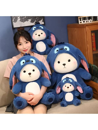 BlushBear Stitch - 10 Inch Plush Teddy Bear | Cute Strawberry Stuffed Toy | Soft Valentine’s Gift for Girls, Boys & Plush Lovers - MS14508