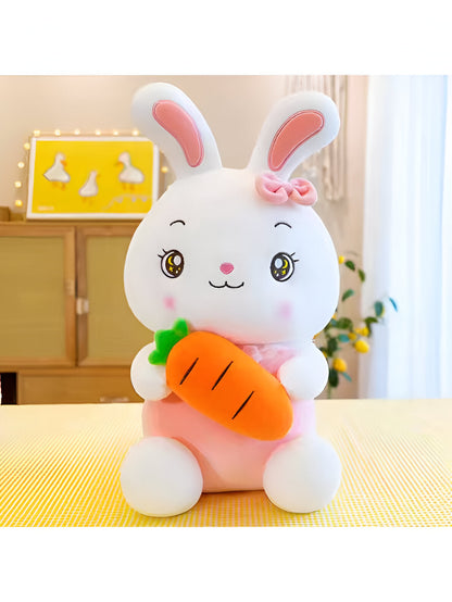 PINK - CozyCarrot Rabbit Plush – 10 Inch Soft White Bunny Pillow | Cute & Cuddly Gift for Kids - MS14150