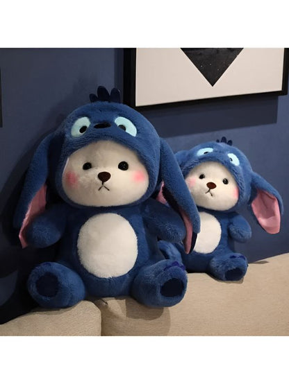 BlushBear Stitch - 10 Inch Plush Teddy Bear | Cute Strawberry Stuffed Toy | Soft Valentine’s Gift for Girls, Boys & Plush Lovers - MS14508