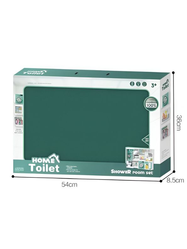 Miniature Doll Bathroom Set – Toy Shower & Toilet Playset for Dollhouse - LM13515