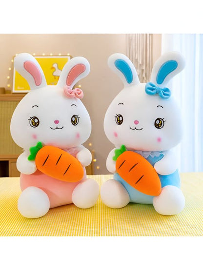 PINK - CozyCarrot Rabbit Plush – 10 Inch Soft White Bunny Pillow | Cute & Cuddly Gift for Kids - MS14150