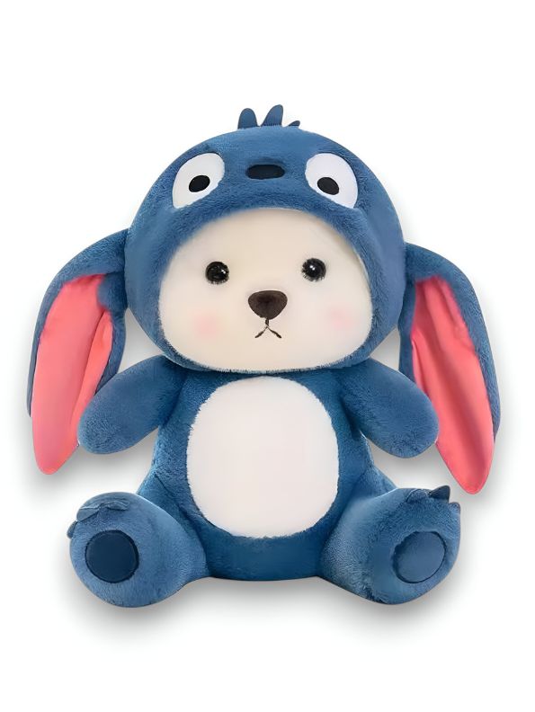 BlushBear Stitch - 10 Inch Plush Teddy Bear | Cute Strawberry Stuffed Toy | Soft Valentine’s Gift for Girls, Boys & Plush Lovers - MS14508