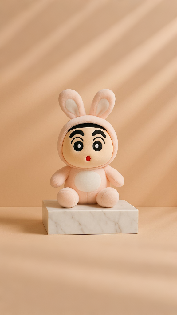 Cute Shinchan Rabbit Soft Toy – Ultra-Soft & High-Quality Stuffed Toy for Kids 8 inch - MS14476.