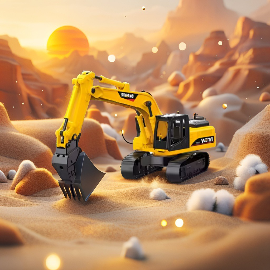 Drilling Truck Excavator Toy – Engineering Construction Vehicle Model for Kids LMI15018.