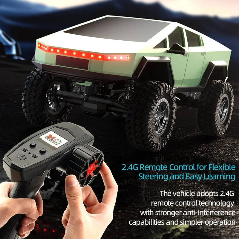 RC Crawler Car - 1/18 Scale Full Proportional Cyber Shell 4 WD Off-Road Vehicle