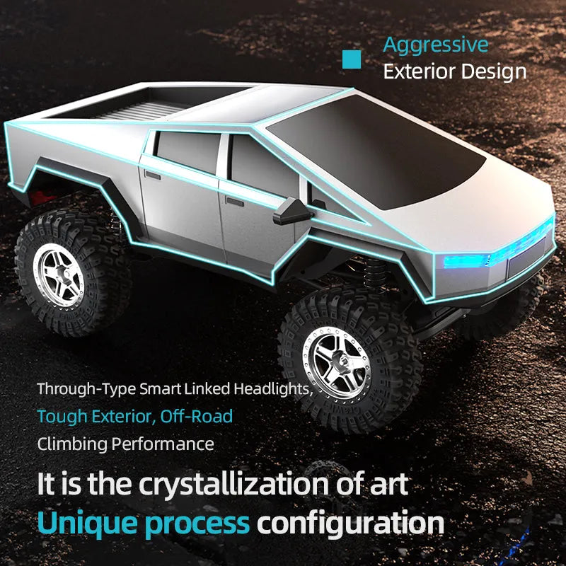 RC Crawler Car - 1/18 Scale Full Proportional Cyber Shell 4 WD Off-Road Vehicle