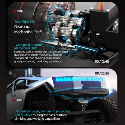 RC Crawler Car - 1/18 Scale Full Proportional Cyber Shell 4 WD Off-Road Vehicle