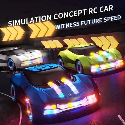 RC Car - Futuristic Concept Car RC 2.4G RTR LED + Music Play, Model A