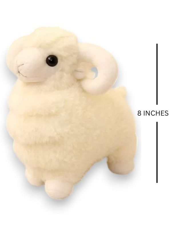 SnowPuff Sheep – 8 Inch Soft Lamb Plush Toy | Fluffy Stuffed Animal for Kids & Toddlers