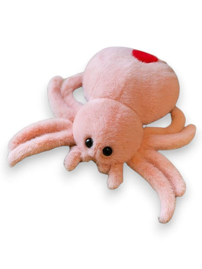 PINK - Scarlet Spinner 8-Inch Soft Plush Spider – Cute Stuffed Animal Toy for Kids & Gifts - MS14126