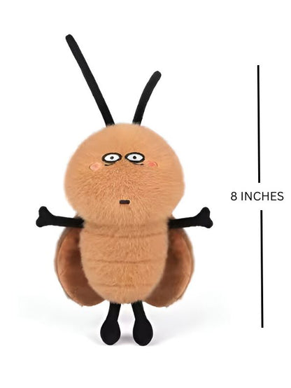 Softie Buddies Cockroach Plush Toy – 8 Inch | Cute & Soft Stuffed Bug Toy for Kids & Collectors - MS14562