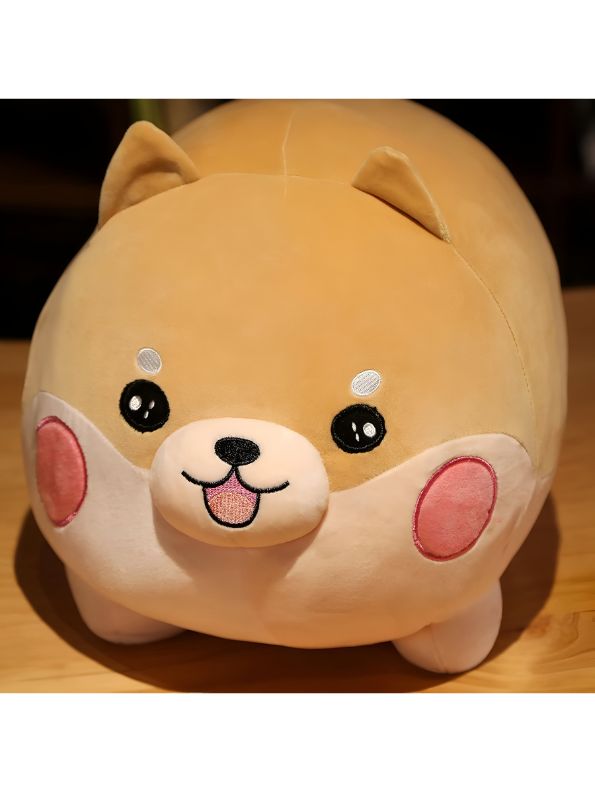 BROWN - ChubBark Buddy 45 CM – Kawaii Chubby Dog Plush | Large Stuffed Animal Puppy Toy | Soft Fat Dog Cushion for Kids & Girls - MS8486