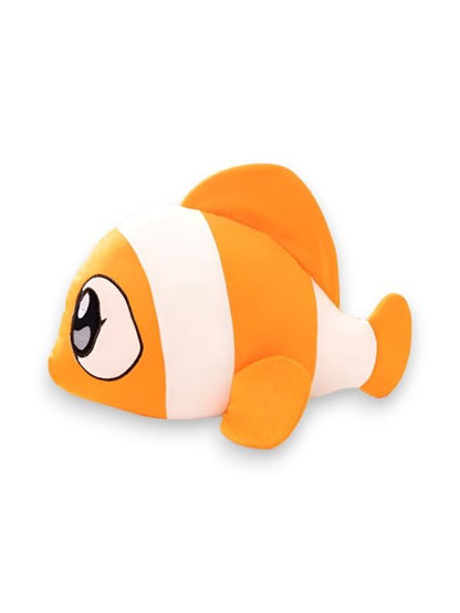 AquaCuddle Plush – 7 Inch Soft Marine Animal Pillow | Cute Clownfish Plush Toy for kids - MS13563