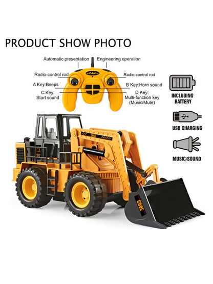 MightyDozer - RC Bulldozer Truck Toy | Remote Control Bulldozer Toy For Girls & Boys - MS14205