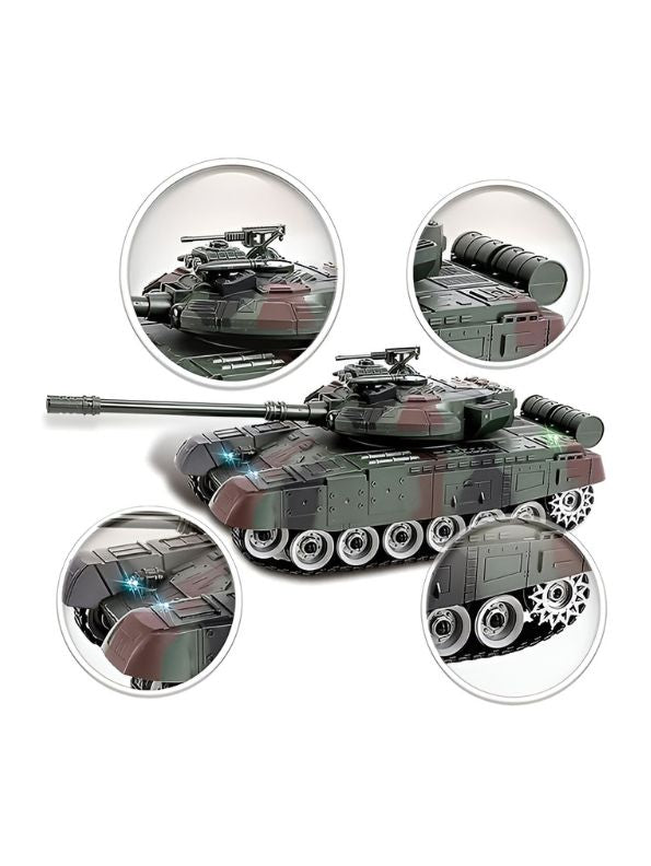 Glorryearst RC Tank – 9-Channel Remote Control Military Battle Tank Toy – Realistic Combat Action & High-Performance Features - NX13363.