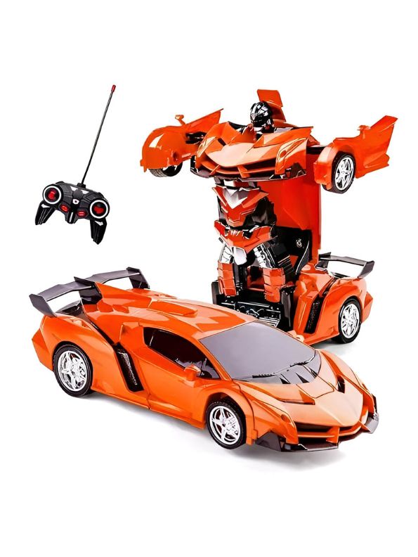 Transformax - 2-in-1 Convertible Remote Control Car & Robot | Rechargeable Deformation RC Racing Vehicle Toy for Boys & Girls - MS12892.
