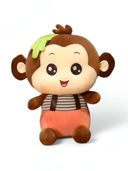 Brown - Fluffy Monkey Plush Toy – Huggable Stuffed Animal for Kids & Toddlers 8 inch - MS9585.
