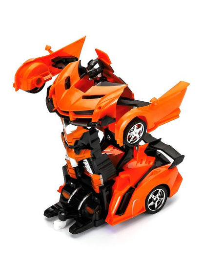 Transformax - 2-in-1 Convertible Remote Control Car & Robot | Rechargeable Deformation RC Racing Vehicle Toy for Boys & Girls - MS12892.
