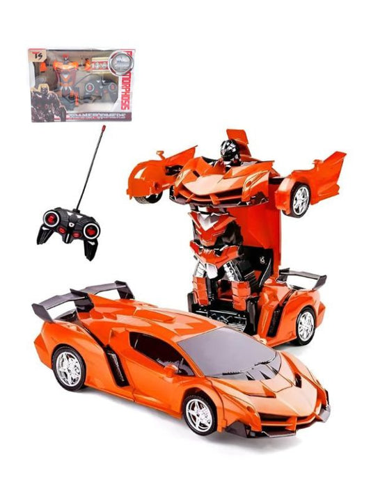Transformax - 2-in-1 Convertible Remote Control Car & Robot | Rechargeable Deformation RC Racing Vehicle Toy for Boys & Girls - MS12892.