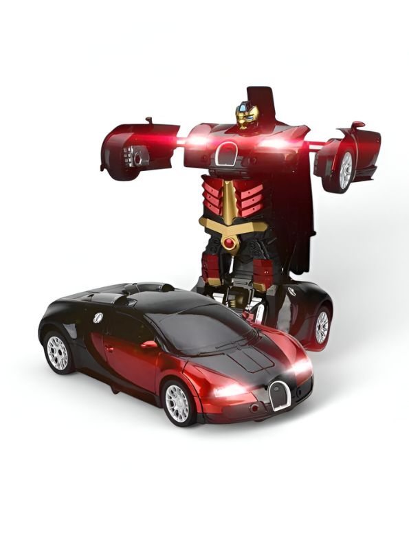 Transformer Car Toy – 2-in-1 Diecast Transforming RC Robot Car | Automatic Inertial Impact Car for Kids – Perfect Gift - MD1796