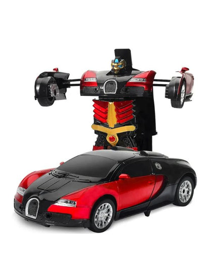 Transformer Car Toy – 2-in-1 Diecast Transforming RC Robot Car | Automatic Inertial Impact Car for Kids – Perfect Gift - MD1796